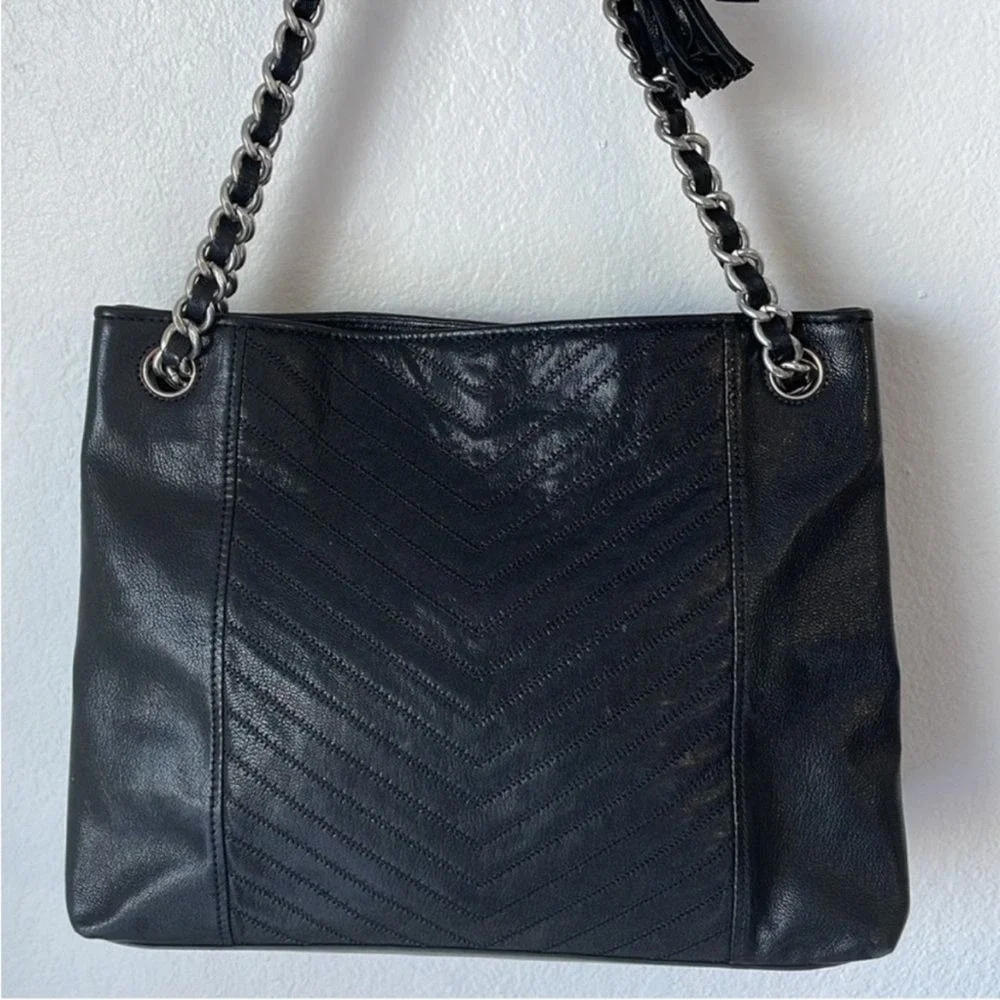 Tory Burch Chevron‎ Leather Tote Bag